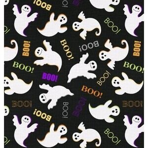 Halloween Ghosts Pattern - David Textiles Cotton Fabric 1 Yard‎ Pre-Cut Sewing
